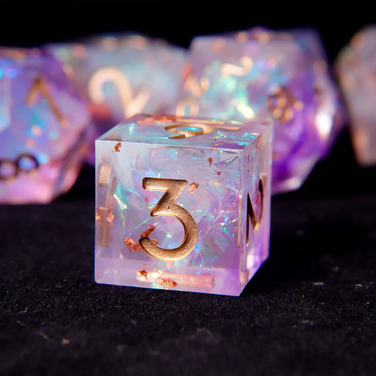 URdice Aurora Sharp Edge Resin Dice-D6