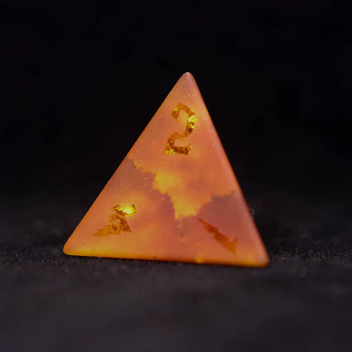 The best dice set for dnd featuring orange glitter gemstone texture