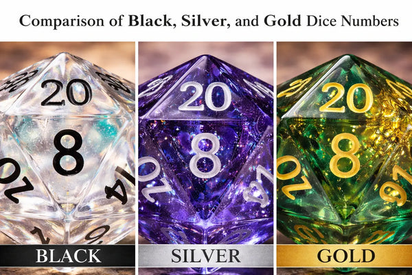Best resin dice number color options: black, silver, or gold?