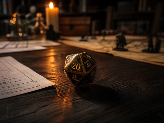 d20 dice rolling in DND game