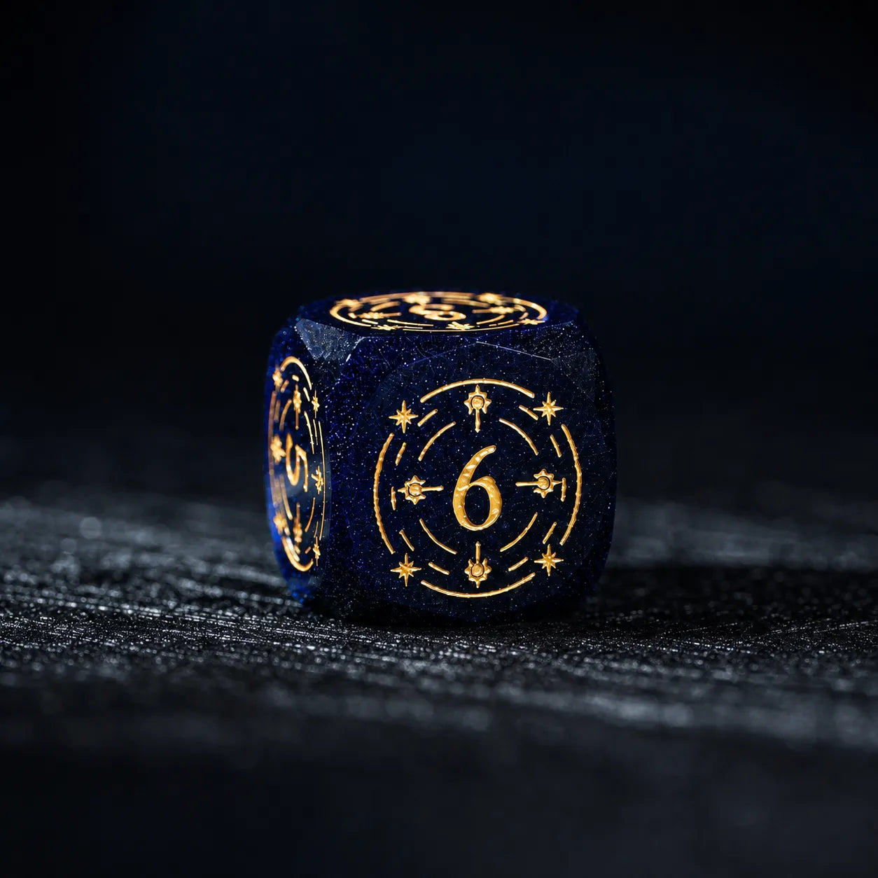 Celestial Blue Sandstone Glass DND Dice Set