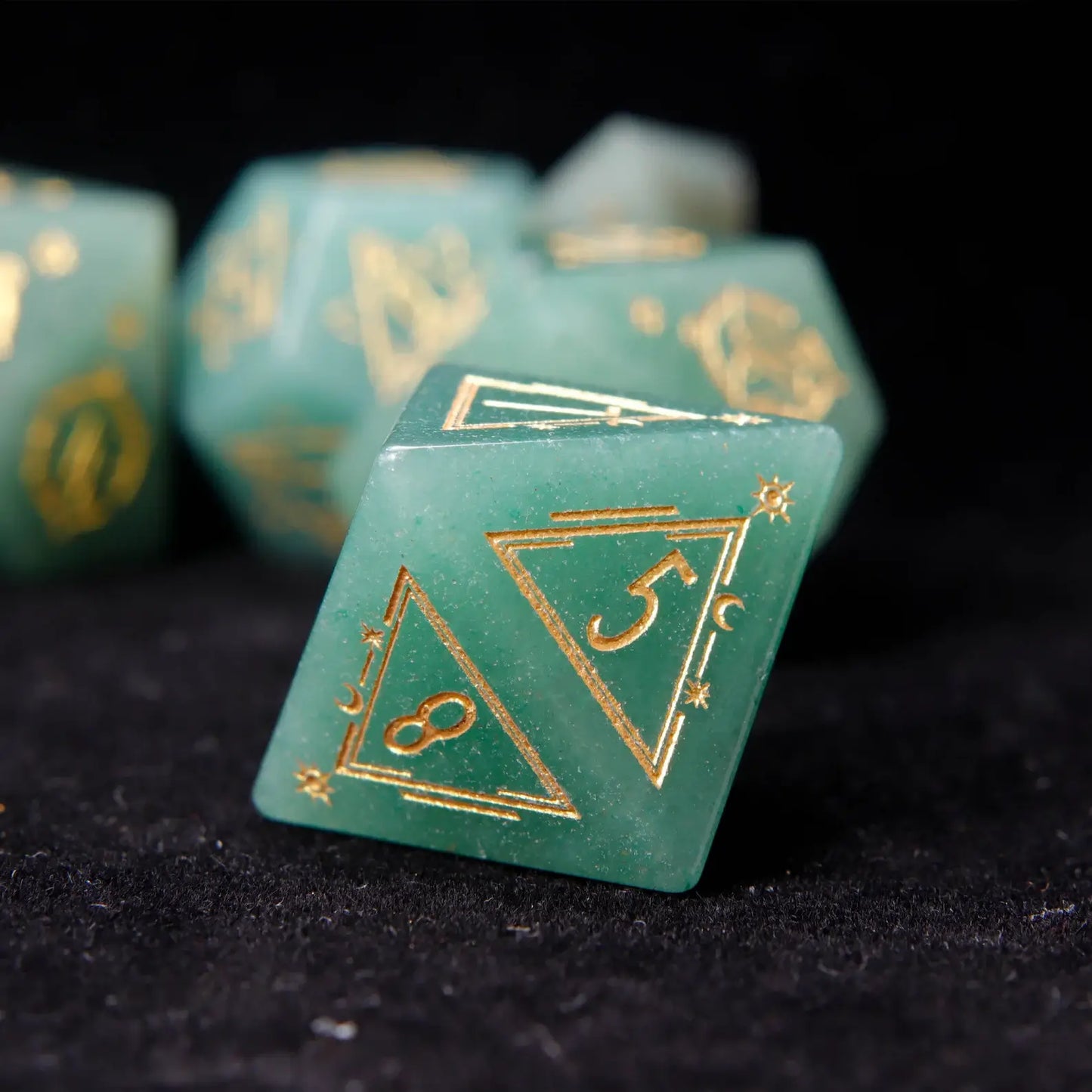 A classic Green Jade D6 die, crafted with a smooth, jade-like finish that brings the natural beauty of jade to your gaming table.