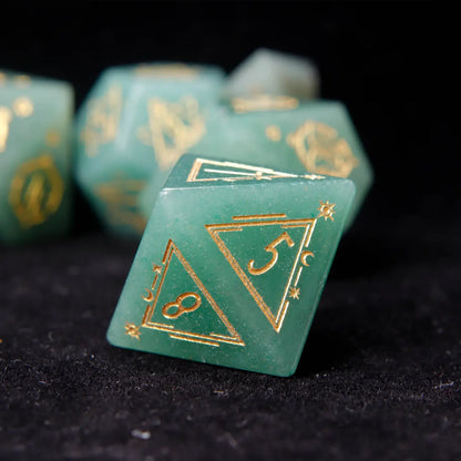A classic Green Jade D6 die, crafted with a smooth, jade-like finish that brings the natural beauty of jade to your gaming table.