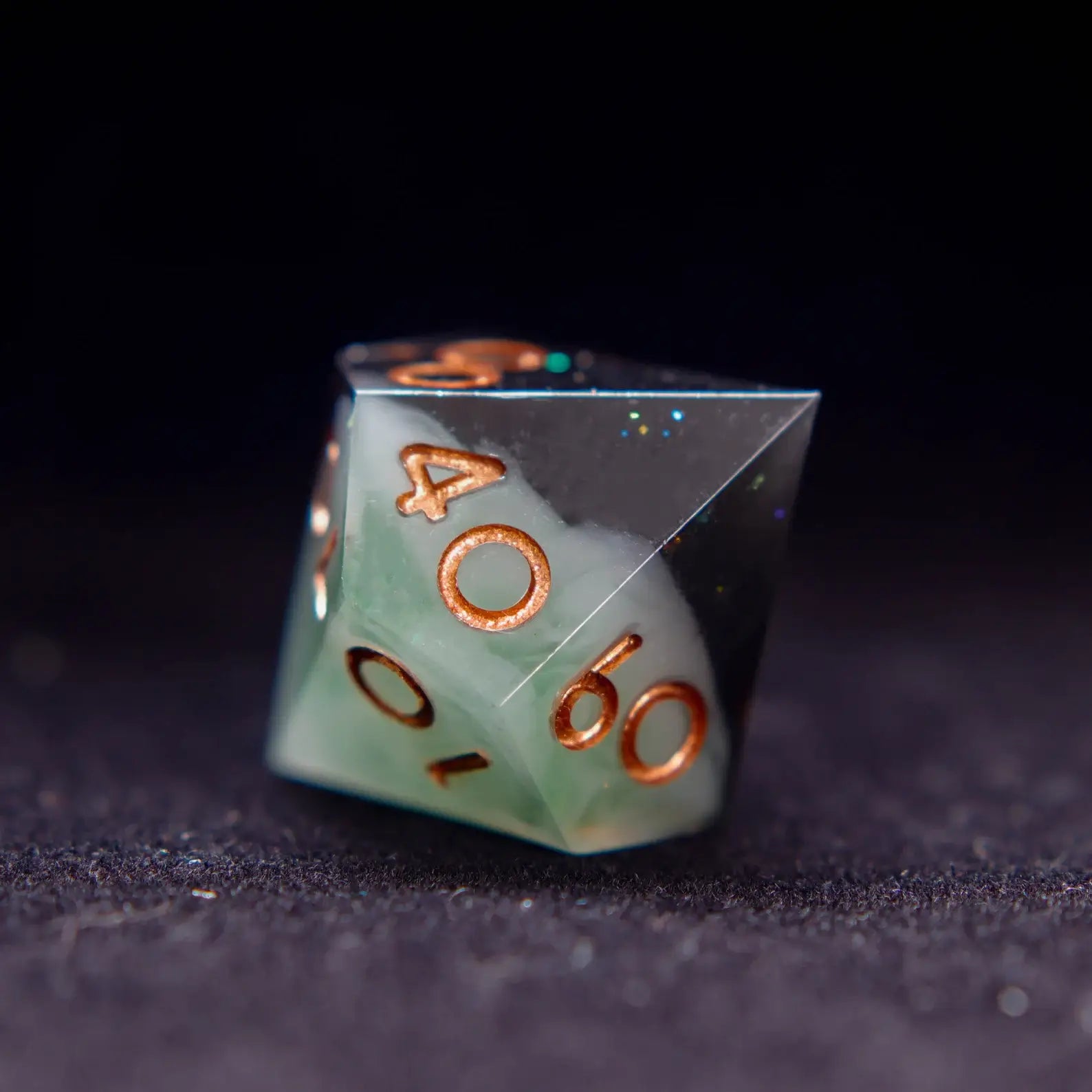 URDICE green jade style resin percentile dice D%, tabletop RPG dice for DND players and collectors
