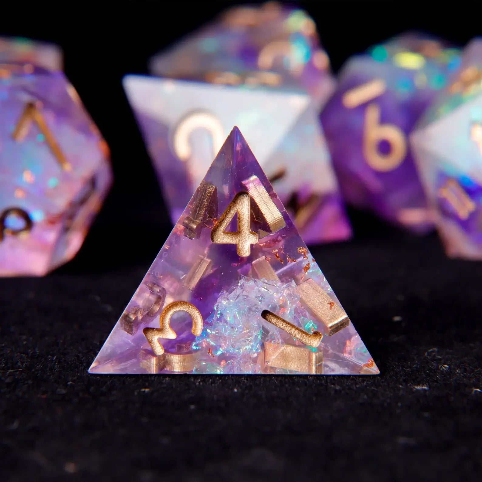 URdice Aurora Sharp Edge Resin Dice-D4