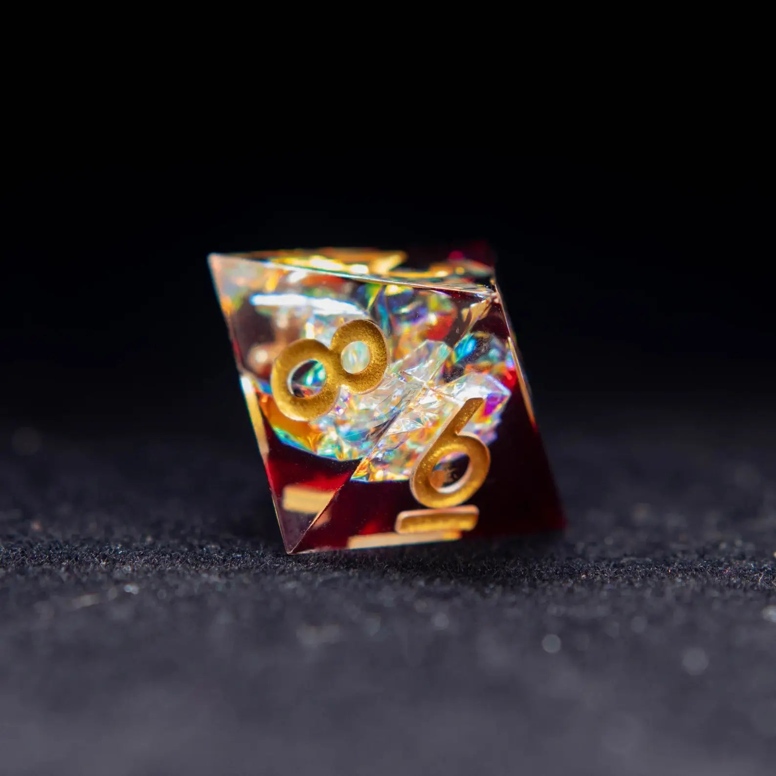 URdice Phoenix Flame Sharp Edge Resin Dice-D8
