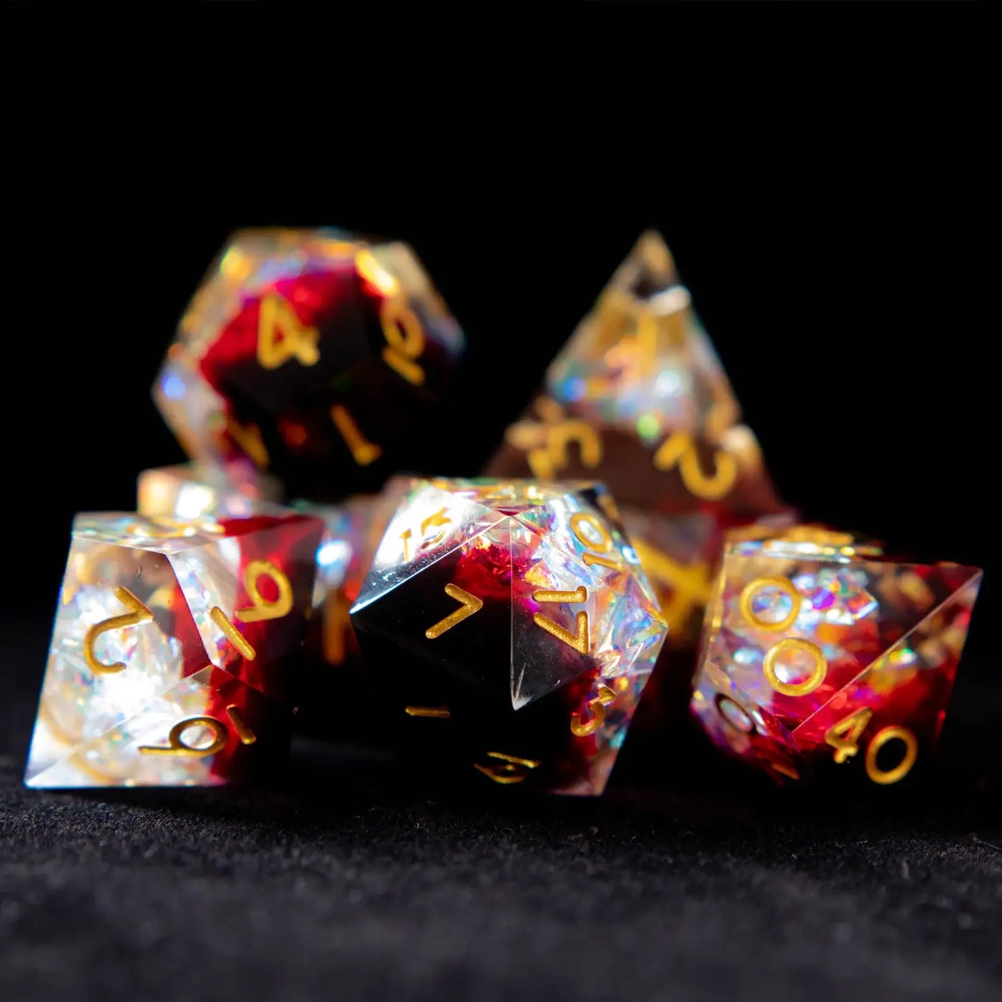 URdice Phoenix Flame Sharp Edge Resin Dice