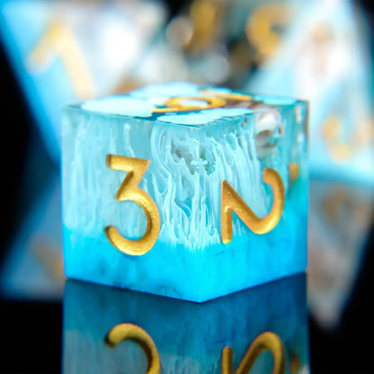Ocean Blue Polyhedral Dice Set