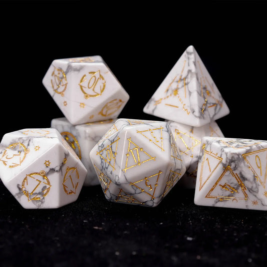 Macro detail of the natural grey veining and crystalline texture in White Howlite.